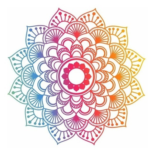 Vinilo Decorativo Mandala Color Mandalas Colores Trasparente