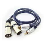Cable De Audio 2 Xlr Macho A 2 Rca Macho 1.8 Mts