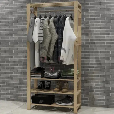 Sapateira Organizadora Multiuso Madeira Reflorestada 170x82x32cm Madeira Natural