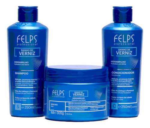 Kit Felps Banho De Verniz Professional - 3 Produtos