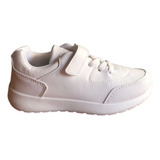 Zapatilla Escolar Kids  Velcro Holley Back To Scool Blanca