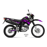 Kit Adesivos Moto Yamaha Lander 2009 A 2019 Roxo