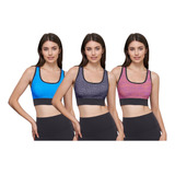 Crop Top Licrado Para Dama X 3 Unidades Ejercicio Gimnasio 