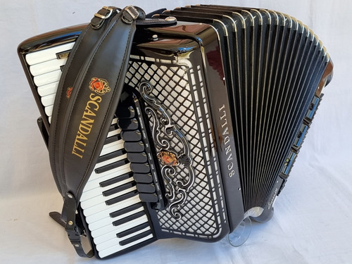 Acordeon 120 Baixos Scandalli Cordovox 3ª De Vóz Linda