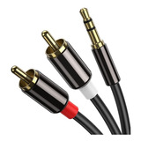Cable Stereo Miniplug A Doble Rca 2 Metros Premium
