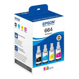 Tinta Epson 664 Pack 4 Colores Negro Cian Magenta Amarillo