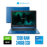 Notebook Acer Aspire 3 Core I5-8250u 12gb Ddr4 240ssd - W10