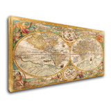 Cuadro Decorativo Mapa Vintage Antiguo Mapamundi Oficina Sal