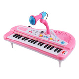 Piano Electrónico 37 Teclas Con Micrófono Para Niños Y Niñas