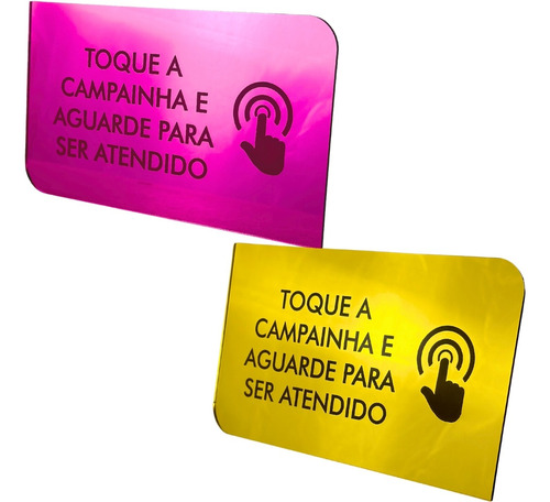 Placa Sinalização Campainha Acrilico Aguarde Ser Chamado