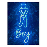 Letrero Led Neon Baño Hombre Wc 17*40cm Luminoso