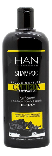 Han Carbon Activado Shampoo Cabello Detox Purificante 500ml