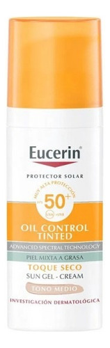 Eucerin Sun Fps50 Oil Control Medio Toque Seco Facial X50 Ml