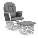 Sillon Mecedor Y Otomana Con Cojines Acolchados Con Bolsillo