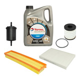 Kit 4 Filtros +aceite Total 7000 Original Peugeot 307 Nafta