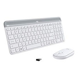 Combo Inalámbrico Logitech Mk470 Slim - Blanco Roto