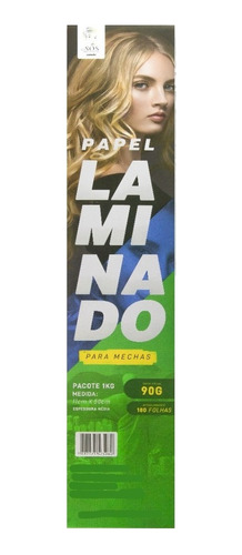 Papel Para Mechas Laminado 11x50 Escova (180 Folhas) 1kg