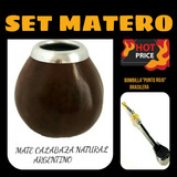 Sale!mate Calabaza Natural Argentino C\bombilla Punto Rojo 