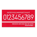 Tipografía Manchester United Font 2022-2023 Archivo Ttf, Eps