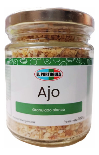 Ajo Granulado Blanco X 100gr En Frasco - El Portugues