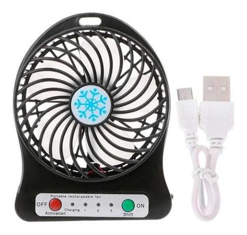 Ventilador De Mesa Buytiti Mini Ventilador Portátil Usb De Mesa 3 Velocidades Mini Azul Con 4 Aspas De  Plástico, 3  De Diámetro 4.5w 5 v