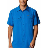 Camisa Columbia Hombre Utilizer Ii Solid Talla L Cco24 Azul