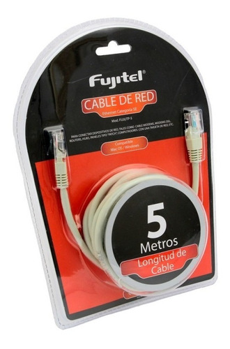 Cable De Red Patch Cord Lan Utp 5e Fujitel 5m /3gmarket