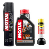 Motul C4 Lubricante De Cadenas + Motul 7100 + Aditivo 5 En 1