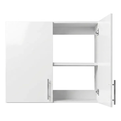 Repisa Flotante 2 Puertas Gabinete Alacena Moderna 60x60 Cm Blanco Frosty