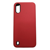 Funda Lisa Color  Rojo Para Samsung A01