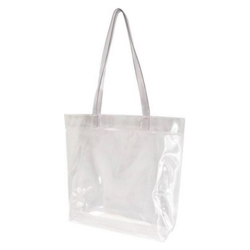 4 Sacola Praia Bolsa Plástica Alça Transparente Cristal Pvc