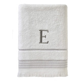 Skl Home Casual Monogram Toalla De Baño, E, 28x54, Blanco