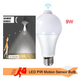 Kit 2 Lâmpada Led De Presença E27  Luz Fria Bivolt C/ Sensor