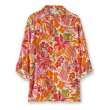 Camisa Oversize Estampada C&a De Mujer