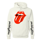 Buzo Blanco - Rolling Stones - Canguro Con Capucha Unisex 