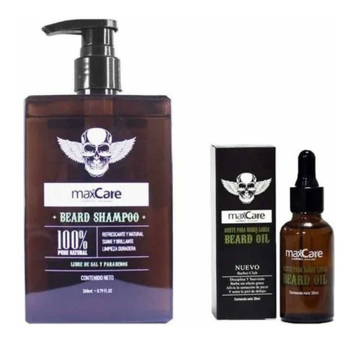 Shampoo De Barba + Aceite De Barba , Barberia Maxcare