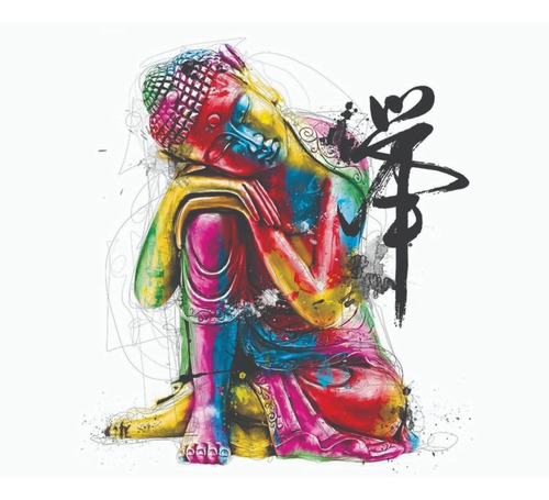 Budha Colores Med.  Canvas Cuadro Decorativo