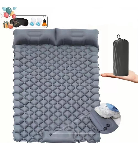 Inflable Colchón Doble Para Ultraligera Acampar Dormir