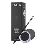 Delineador En Gel Compacto De Ojos Y Perfilar Cejas Laca Color Negro Efecto Larga Duración