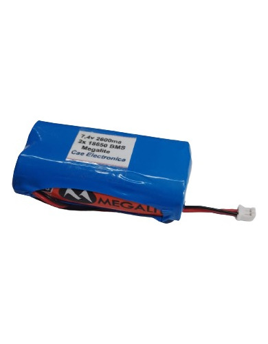 Bateria Para Parlante 7.4v Doble 18650 2600ma C/ Bms Y Cable