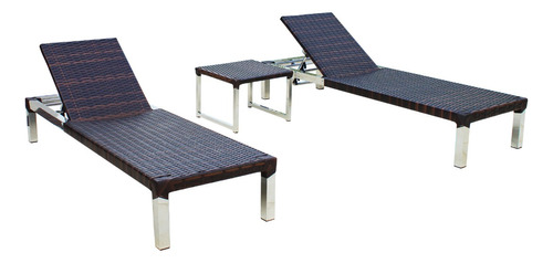Cadeira Tomar Sol 2 Unidades Fibra Sintética Piscina Jardim