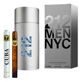 212 Men Carolina Herrera 100ml Caballero+perfume Cuba 35ml