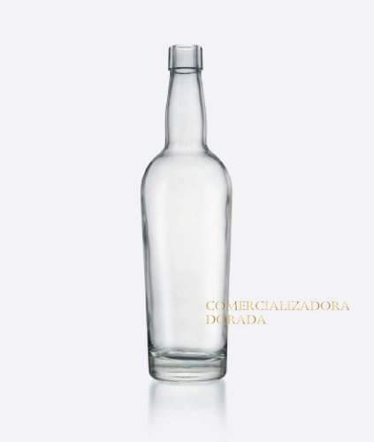 Botella De Vidrio Malta 750 Ml/ Corcho 6 Pz Mezcal