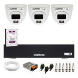 Kit 3 Câmeras Intelbras Vhd1220d Cor A Noite Dvr 3004 Hd 1tb