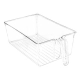 Recipiente Organizador De Geladeira Com Alça Multiuso 31x17cm