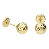 Aritos De  Bolita  18k