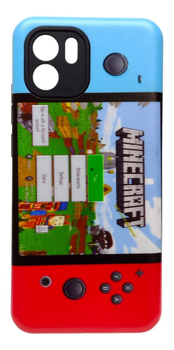 Funda Diseño Tricolor Tipo Consola Nintendo Minecraft Fc