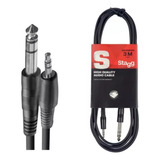 Cable Mini Plug Canon Stagg 3 Metros Guitarra Bajo Luthier 