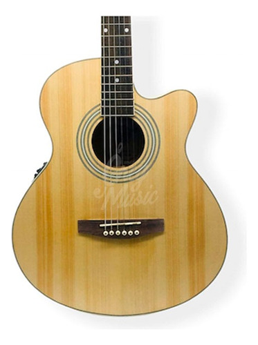 Guitarra Acustica Midland Lw-436 C/ Eq Y Corte Natural
