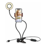 Mini Aro De Luz Selfie Profesional Ajustable Soporte Celular